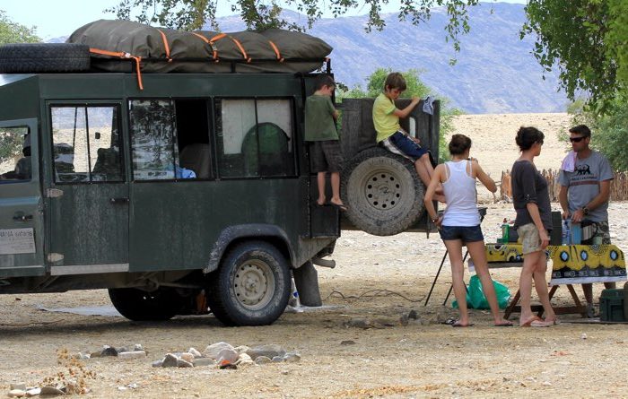 Namibie: le temps d’un bivouac en famille